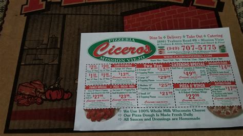 Cicero's pizzeria menu  9 Photos